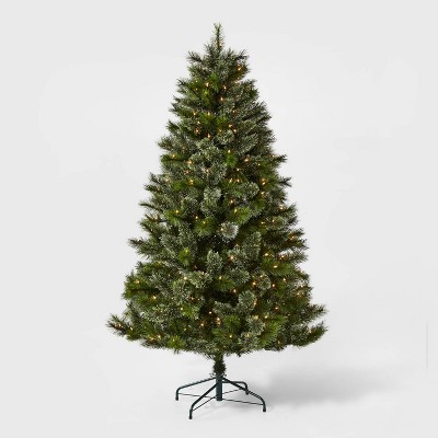 6ft Pre-lit Traditional Artificial Christmas Tree Virginia Pine Clear Lights - Wondershop™