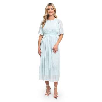 August Sky Women's Pleated Midi Dress