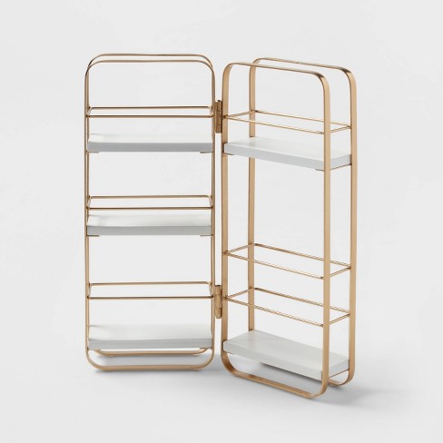 Foldable Shelf Countertop Organizer Brass - Brightroom™