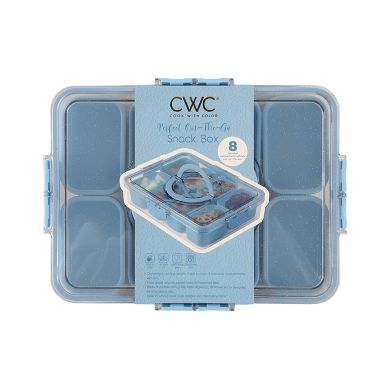 Cook With Color Sparkle with Lid Snack Box Food Storage Container Blue