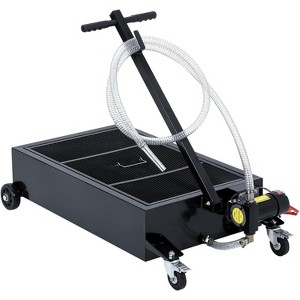 Acekool 25 Gallon Oil Drain Pan Cart, Low Profile Oil Change Pan with 8ft Hose, Folding Handle, Rolling Wheels, Garage Tool for Car, SUV, Truck, RV - 1 of 4