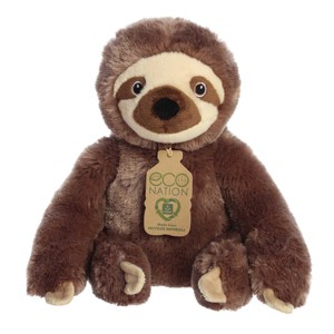 Aurora Medium Eco Hugs Sloth Eco Nation Eco-Friendly Stuffed Animal Brown 11" - 1 of 4