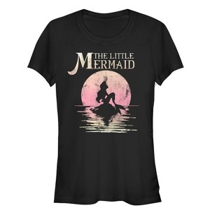 Juniors Womens The Little Mermaid Ariel Sunset T-Shirt - 1 of 3