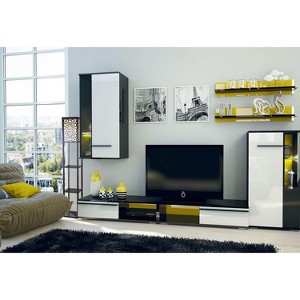 65"H BROWN 3-SHELF WITH FLOWER SHADE FLOOR LAMP - 1 of 1