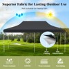 Tangkula 10 x 20FT Pop-up Canopy Tent Folding Instant Sun Shelter w/ 3 Adjustable Heights Carrying Bag 12 Stakes & 6 Ropes Heavy-Duty Outdoor Commercial Tent for Patio Black/Grey/White/Blue - 4 of 4