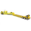 First Gear DCP 1/64 Yellow Peterbilt 389 48in Flattop Sleeper & Fontaine Lowboy Trailer with Flip Axle 60-1974 - 4 of 4