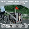 SEVOBAL Pet Strollers Large Folding Bike Trailer for Dogs All-Terrain Pet Carrier for Cycling Jogging Camping, Black, 49.21"*26.77"*36.22" - 4 of 4