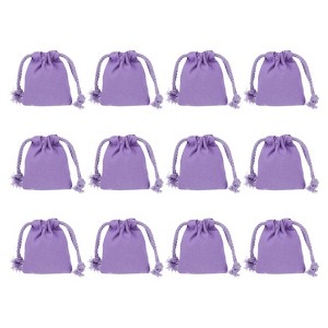 Unique Bargains 100% Cotton Reusable Washable Dust Drawstring Bag 12 Pcs - 1 of 4