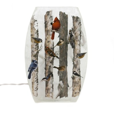 Stony Creek 9.75 In Birds Lighted Glass Vase Trees Branches Novelty Sculpture Lights