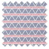 Bacati - Emma Coral/Navy Triangles Muslin 4 pc set of Bibs & Burp Cloths Set - 4 of 4