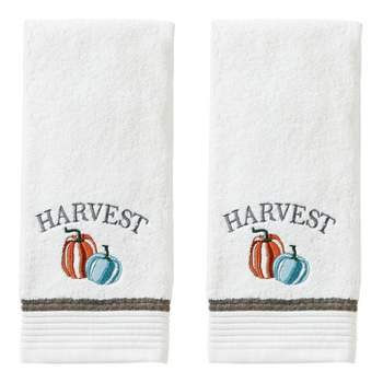 2pc Nature's Harvest Hand Towel White - SKL Home