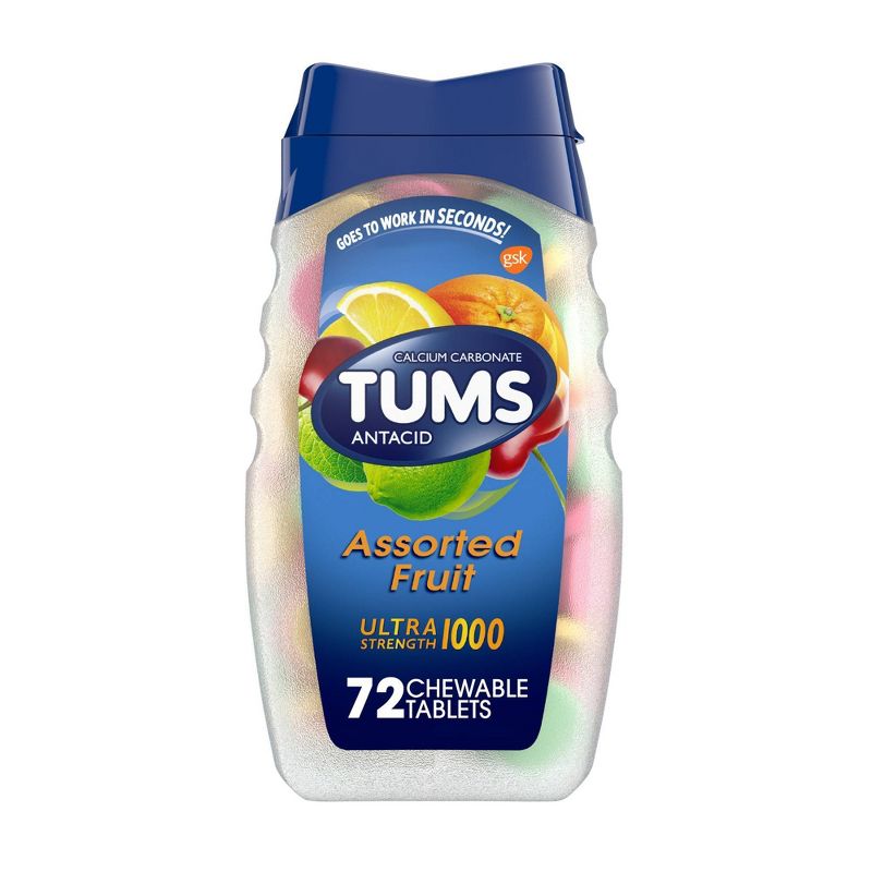 Tums Ultra Strength Assorted Fruit Antacid Chewable Tablets, 1 of 13