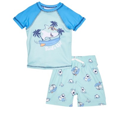 BANANA BOAT - Toddler Boys Short Sleeve Shorts Swim Set