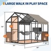 Aluminum Walk-In Large Outdoor Cat Enclosure, Catio for Multiple Cats, Outside Cattery with Weatherproof Roof , Side Door, UV Proof Cover - 2 of 4