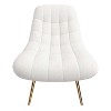 Aukfa French Single Lounge Chair, High Density Foam Filling, Suitable for Living Room, Bedroom,Beige - 4 of 4