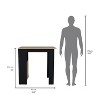 Gulches Stirling Kitchen Island with 1-Door Cabinet, Push-to-Open System, and Side Shelves ¨C Black & Natural Oak Finish - 3 of 4