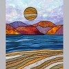 Men's Design By Humans Beach Landscape Stain Glass By Maryedenoa Tank Top - 2 of 4