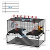 Extra Large Hamster Cage with Tube Tunnel and Deep Glass Base,Small Animal Habitat with Wheel Ramps for Dwarf Hamsters and Gerbils - LAOTIES - 2 of 4