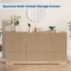 Fluted Dresser for Bedroom with 10 Drawers, 59" Wide Modern Chest of Drawers with Wood Frame, Dresser TV Stand Wooden Closet Clothes Storage Organizer - 4 of 4