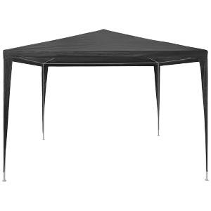 vidaXL Partytent - Durable Outdoor Canopy, Water-Resistant PE Material, Rust-Resistant Steel Frame, Anthracite 9.8'x9.8' Garden Gazebo - 1 of 4
