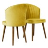 Sevobal Dining Chairs Mid-Century Modern Dining Chairs Set of 2 with Tapered Legs for Kitchen Living Room, Yellow, 20.5"*34.3"*22.4" - 4 of 4