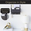 Wall Mounted Mail Organizer with 2 Slots and 3 Hooks – Multiple Finishes – MDF Wood - 2 of 4