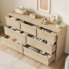6 Drawer Dresser for Bedroom, Wooden Double Dresser Organizer with Storage Freestanding, Modern Chest of Drawers for Bedroom, Living Room - 4 of 4