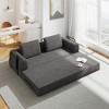 Racxily Convertible Sofa Bed with Pillow - Corduroy Folding Couch, Loveseat Sofa for Living Room, Bedroom, Lounge - 3 of 4