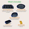 NutriChef 10-Piece Nonstick Carbon Steel Bakeware Set with Red Silicone Handles NCBK10S - Gray - 3 of 4
