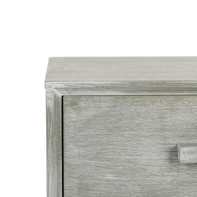 Pomona Slate Grey 3-Drawer Transitional Accent Table