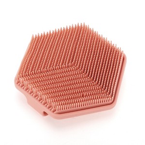 Unique Bargains Hexagon Shape Bath Brush for Bathroom 4.41"×3.94" 1 Pc - 1 of 3