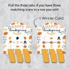 Big Dot of Happiness Happy Thanksgiving - Fall Harvest Party Game Pickle Cards - Pull Tabs 3-in-a-Row - Set of 12 - 3 of 4