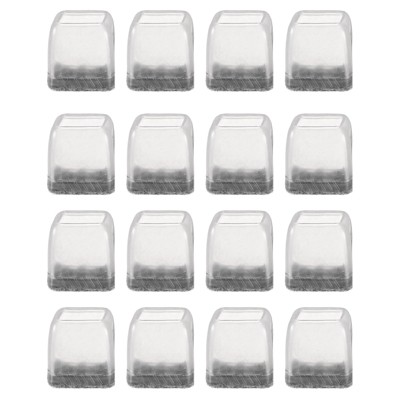 Unique Bargains Non-Slip Noise Reduction Chair Leg Protect Square Floor Pads 16 Pcs