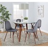 LumiSource 5pc Folia Pebble Dining Set Walnut - 4 of 4