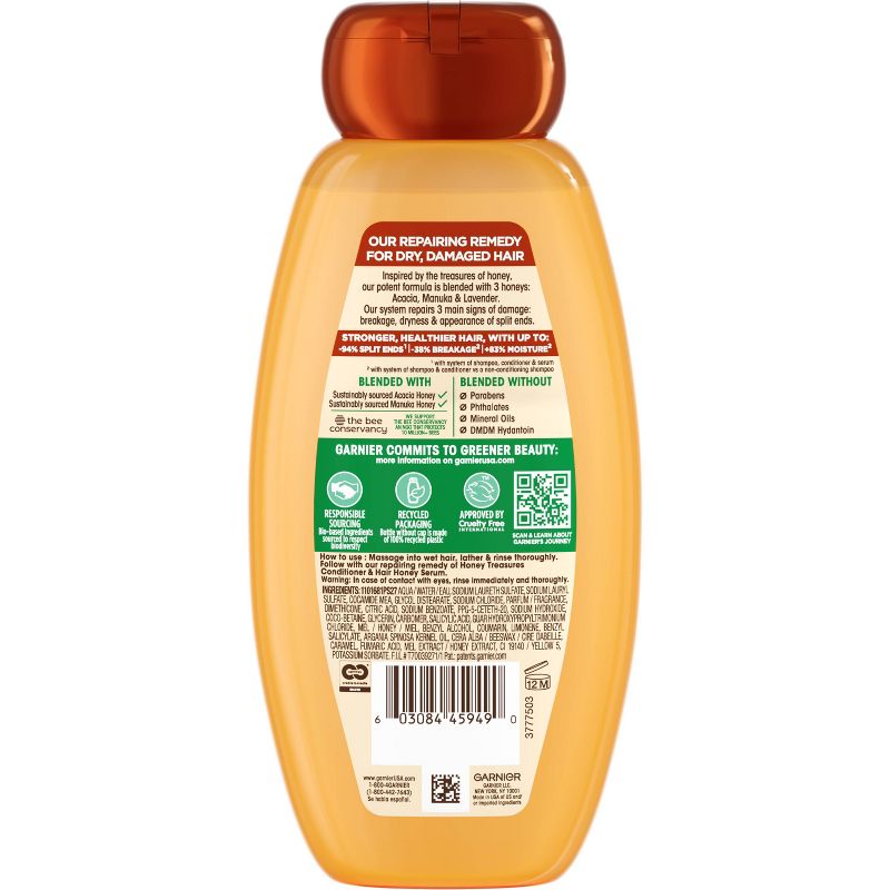 Garnier Whole Blends Honey Treasures Repairing Shampoo, 3 of 14