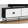 60" Laminate TV Stand with Two Cabinets, Fixed Shelves, and Wire Management Holes, Media Entertainment Center for Living Room - 4 of 4