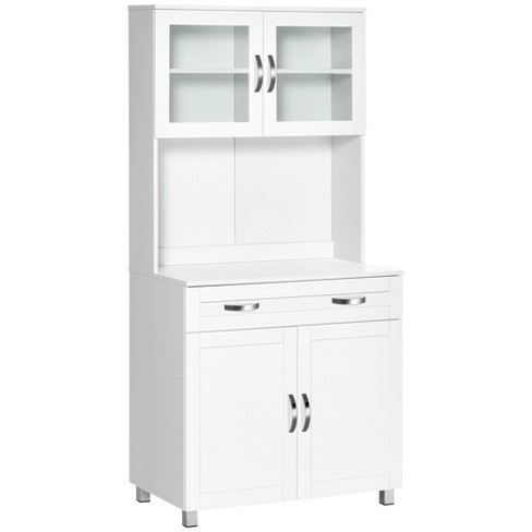 71 in. H White Kitchen Storage Pantry Storage Cabinet with 6-Doors, 1-Open Shelves and 1-Drawer