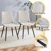 NicBex PU Leather Dining Chairs Set of 4,Modern Armless Upholstered Kitchen Chair with Integral High Back and Metal Legs for Dining Room,Kitchen - 4 of 4