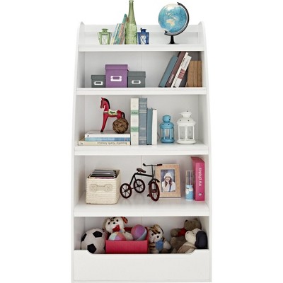 Mia White Composite Kids' 4-Shelf Bookcase