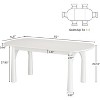63" Oval Dining Table for 4-6 People, Modern Kitchen Table with Solid Wood Legs - 3 of 4
