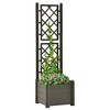 vidaXL Garden Planter with Integrated Trellis - Weather Resistant PP - Large Capacity 7.9 gal - Suitable for Both Indoor and Outdoor Use - Anthracite - 2 of 4