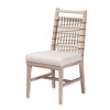 bali & pari Ulric Mahogany Wood Dining Chair White Wash: Bohemian Style, Foam Padded, No Assembly Required - 2 of 4