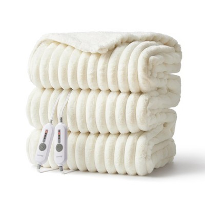 GustoWave Electric Heated Throw Blanket, Velvet Soft Fast Heating Blankets Throw, Machine Washable, Overheat Protection