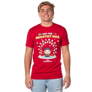 Seven Times Six National Lampoon's Christmas Vacation Men's Not The Brightest Bulb T-Shirt Adult Red - 1 of 4