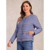 INSPIRE CHIC Women's Lightweight Button Down Packable Long Sleeve Puffer Jacket - 3 of 4