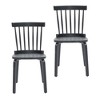 Dining Chairs Set of 2,Wood Farmhouse Spindle Back, Widen Seat, Mid-Century Modern French Country Style, for Living Room Restaurant, Black - 3 of 4