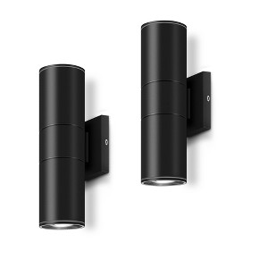 Dakaful 12W 2700K Outdoor Wall Lights 2 Packs, Integrated LED Cylinder Up Down Modern Aluminum Light - 1 of 4