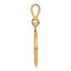 Black Bow Jewelry 14k Yellow Gold Claddagh Pendant, 20mm - 2 of 4