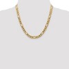 Black Bow Jewelry Men's 7.5mm 10k Yellow Gold Solid Concave Figaro Chain Necklace - 2 of 4