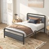 CSBDHOME Bed Frame with Upholstered Headboard And Metal Slats Support - 2 of 4